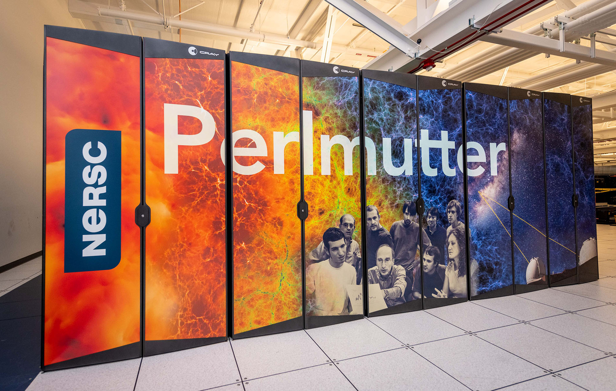 Perlmutter super computer at Berkeley Lab.