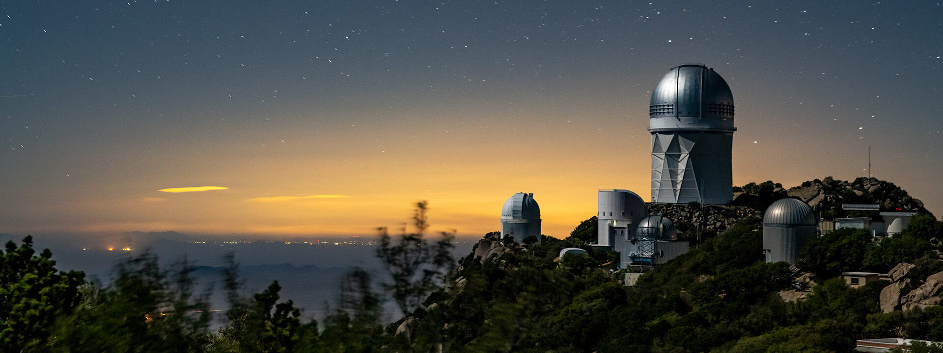 Mayall Telescope at dusk.