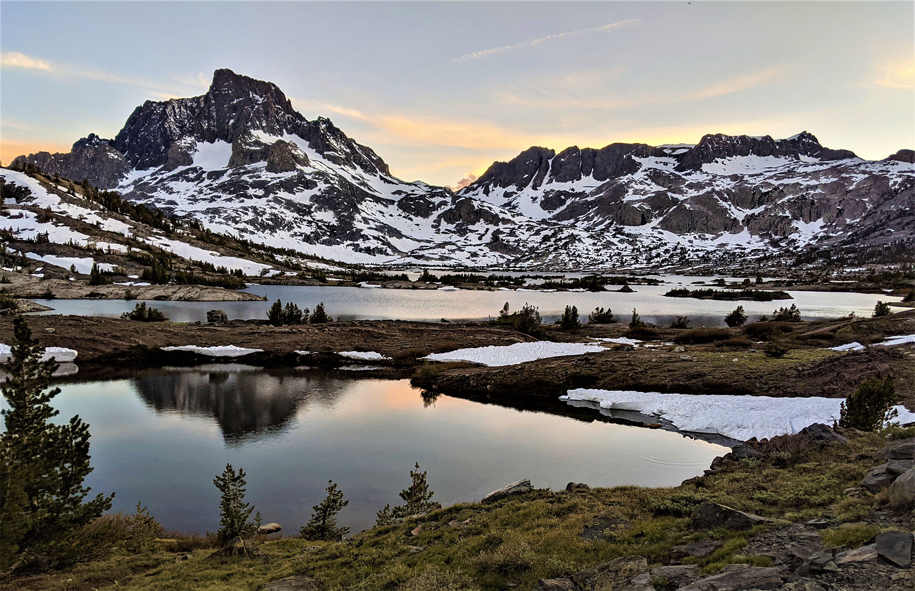 Spring snowmelt in the Ansel Adams Wilderness of the California Sierra Nevada.