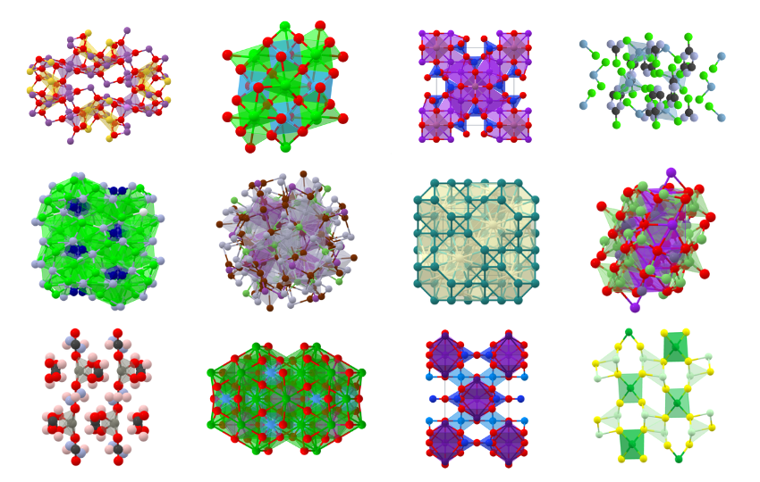 A composite image of colorful structural materials