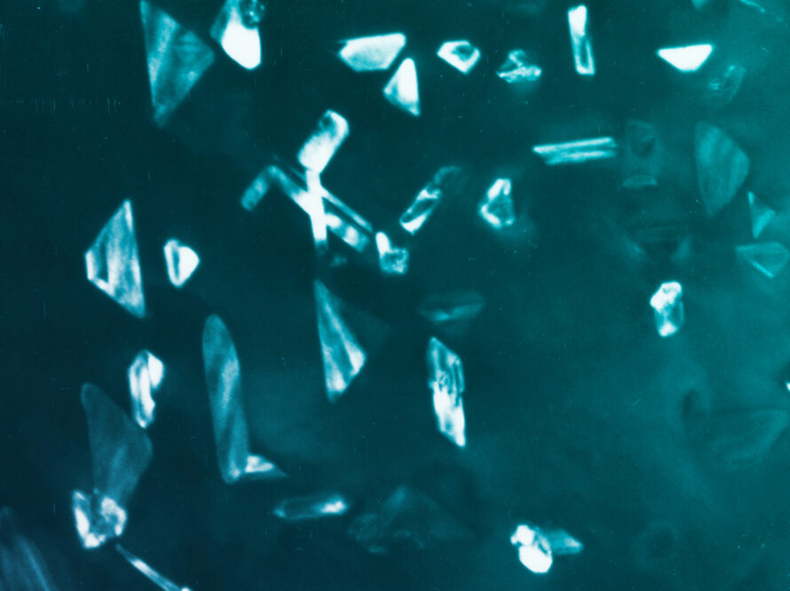 Edited TEM image of Aluminum Copper Precipitates.