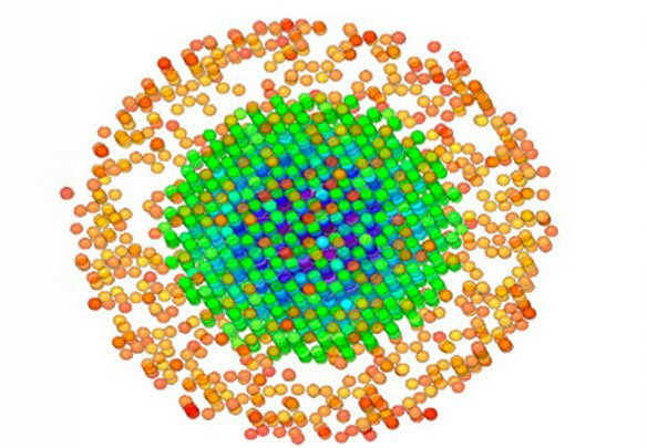 Schematic of an upconverting nanoparticle heterostructure.