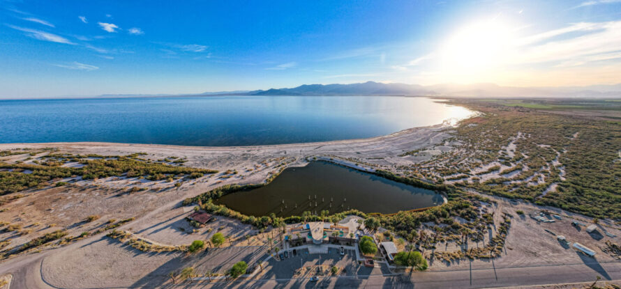 Birdseye view of the Salton Sea