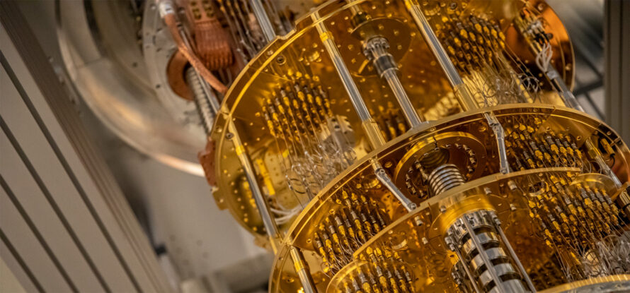 Golden quantum dilution fridge.